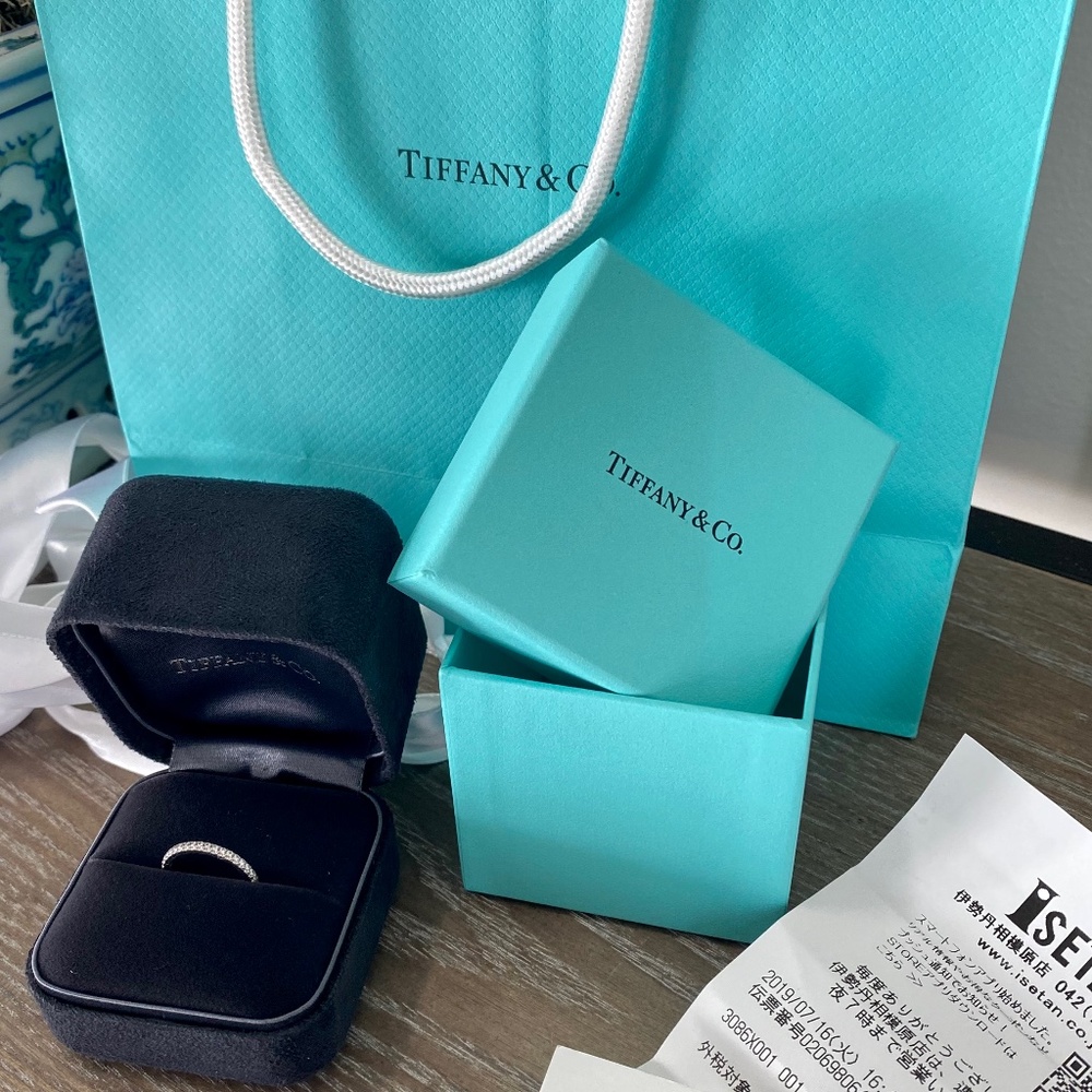 Tiffany Soleste® Half Eternity Ring in Platinum with Diamonds